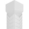 Ekena Millwork Craftsman Classic Square Non-Tapered Chevron Modern Fretwork Column CC1208ENCVDMIMI - alternate 2